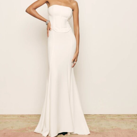 Reformation Haisley Two Piece Ivory - Size 12 - Picture 1 of 4